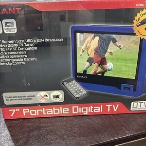 7" Portable Digital TV - Black and Blue